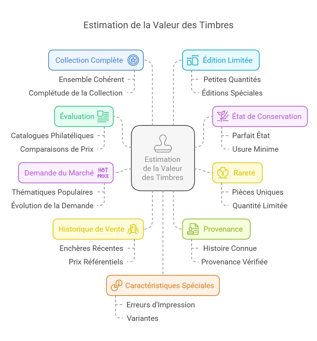 Prix du marché recommandé pour l'estimation de timbres en Belgique