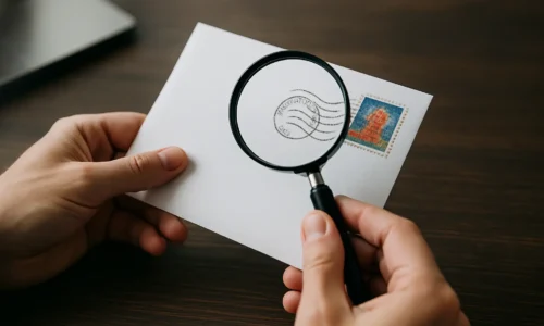 Valeur d’un timbre oblitéré sur enveloppe